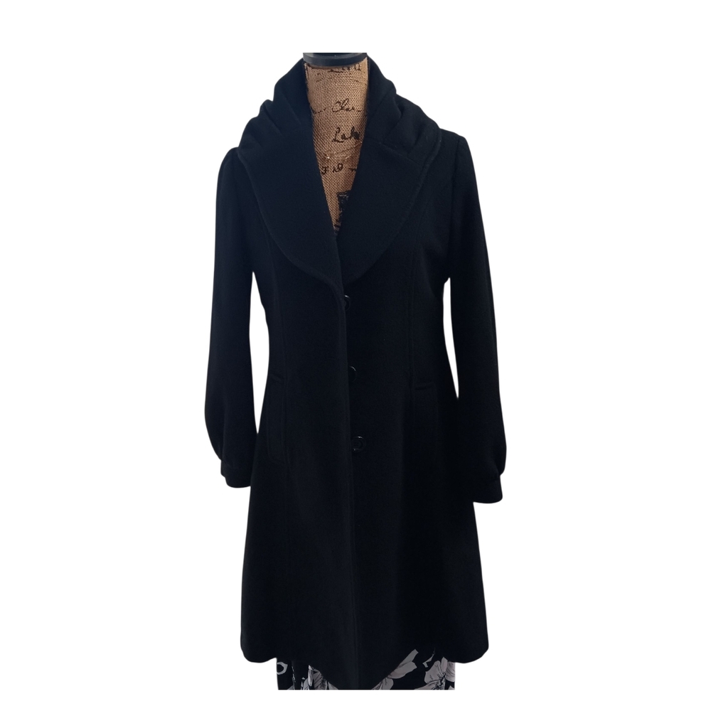 Elegant Black Wool Coat - See Description